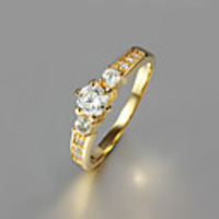 Band Ring Golden Gold Plated Fashion 6 7 8 9 / Women