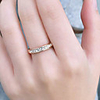 Band Ring Golden Silver Stainless Steel Rhinestone Luxury Fashion / Women