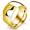 Band Ring Golden White Black Titanium Steel Gold Plated Fashion Dubai / Men