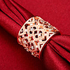 Band Ring Hollow Out Rose Gold Silver Zircon Copper Gold Plated Heart Fashion 1pc Adjustable / Open Cuff Ring / Adjustable Ring