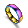 Band Ring Retro Rainbow Titanium Steel Rainbow Ladies Simple Romantic 1pc 6 7 8 9 10 / Couple