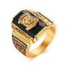 Band Ring Sculpture Black Burgundy Blue Titanium Steel Austria Crystal Lion Luxury Trendy Rock 1pc 7 8 9 10 11 / Men