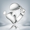Band Ring Silver Alloy Ladies Fashion 1pc 7 8 / Statement Ring / Women