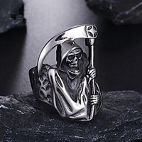 Band Ring Silver Alloy Skull Vintage 1pc 8 9 10 11 12 / Men