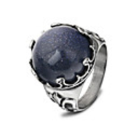 Band Ring Synthetic Sapphire Blue Titanium Steel Titanium Classic Fashion 1pc 7 8 9 10 11 / Men
