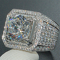 Band Ring Synthetic Sapphire Classic Silver Alloy Mini Stylish Fashion 1pc / pack 6 7 8 9 10 / Men
