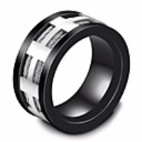 Band Ring Vintage Style Black Steel Stainless Cross Stylish Unique Design Vintage 1pc 7 8 9 10 11 / Men