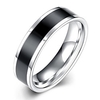 Band Ring White / Black Titanium Steel Silver Plated Ladies Tassel Elegant 7 8 9 10 / Statement Ring / Men