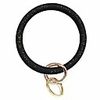 bangle key ring car keychain - silicone round key ring bracelet with metal key holder, wristlet keychains for women and girls (bilingbiling black)