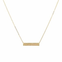 bar necklaces for women gold,  hammered dainty bar pendant necklace simple necklaces 14k gold plated for jewelry gift
