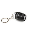 Barrel Shape 6pcs Superbright LED Flashlight KeyChain Unique Design Black