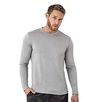 base layer - mens long sleeve thermal shirts lightweight,  midweight,  heavyweight (xx-large,  grey marl)