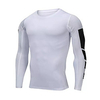 Baselayer Top Compression Reduces Chafing Sweat-wicking Fitness Autumn / Fall Spring Polyester Walking Jogging Black White / Patchwork