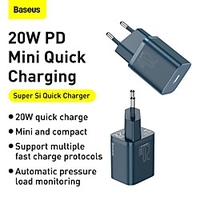 BASEUS 20 W Output Power USB C PD Charger Fast Charger Phone Charger GaN Charger Laptop Charger Portable Charger Portable QC 3.0 Fast Charge For iPad Cell Phone Laptop Tablet miniinthebox