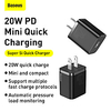 BASEUS 20 W Output Power USB C PD Charger Fast Charger Phone Charger Portable Charger Portable QC 3.0 Fast Charge For Universal miniinthebox