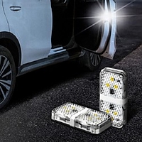 Baseus 2Pcs 6 LED Car Door Opening Warning Lights Welcome Lights Easy to Install Waterproof Safety Warn Light Flashing Auto Open Sticker