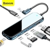 Baseus 6 in 1 USB Type C HUB to HDMI-compatible Docking Station RJ45 Lan Multi USB PD 3.0 For MacBook Pro Air 4K USBC Splitter OTG HUB miniinthebox