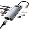 Baseus 8-in-1 USB C Hub Docking Station,  USB C Adapter with 4K HDMI-compatible, 3 USB 3.0,  TF/SD Reader,  Ethernet,  100W Power Delivery Compatible with MacBook Pro,  Surface Pro,  iPad Pro and Other Type C Devices miniinthebox