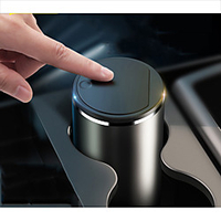 Baseus Alloy Car Trash Can Auto Organizer Storage Bag Car Garbage Bin Ashtray Dust Case Holder Auto Accessories