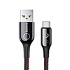 Baseus C-shaped Light Intelligent power-off Cable USB For Type-C 3A 1M Black