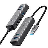 BASEUS High Speed CAHUB-C0G USB 3.0 to USB 2.0 USB 3.0 USB Hub 5 Ports For Windows,  PC,  Laptop miniinthebox