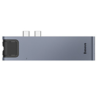BASEUS High Speed with Card Reader(s) OTG CAHUB-L0G USB 3.0 USB C to HDMI 2.0 USB 3.0 USB 3.0 USB C RJ45 SD Card TF Card USB Hub 7 Ports For Windows,  PC,  Laptop miniinthebox