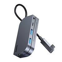 BASEUS High Speed with Card Reader(s) OTG with Independent Switches USB 3.0 USB C to HDMI 2.0 USB 3.0 USB 3.0 USB C 3.5mm Audio TF Card USB Hub 6 Ports For Windows,  PC,  Laptop miniinthebox
