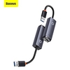 Baseus Lite Series Ethernet Adapter USB-A to RJ45 LAN Port (1000Mbps Aluminum Alloy) Grey miniinthebox