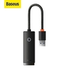 Baseus Lite Series Ethernet Adapter USB-A to RJ45 LAN Port (1000Mbps) White miniinthebox