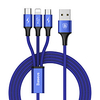 BASEUS Micro USB Lightning USB C Cable 1 to 3 3 A 1.2m(4Ft) TPE For Macbook iPad Samsung Phone Accessory miniinthebox