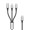 BASEUS Micro USB Lightning USB C Cable 1 to 3 3 A 1.2m(4Ft) TPE For Macbook iPad Samsung Phone Accessory miniinthebox