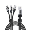 BASEUS Micro USB Lightning USB C Cable 1 to 3 3.5 A 1.0m(3Ft) Zinc Alloy TPE For Macbook iPad Samsung Phone Accessory miniinthebox