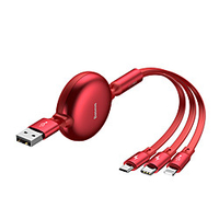 BASEUS Micro USB Lightning USB C Cable 1 to 3 3.5 A 1.2m(4Ft) Aluminum TPE For Macbook iPad Samsung Phone Accessory miniinthebox