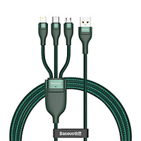 BASEUS Micro USB Lightning USB C Cable 3 In 1 Braided High Speed 5 A 1.2m(4Ft) Nylon For Xiaomi Huawei OnePlus Phone Accessory miniinthebox