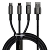BASEUS Micro USB Lightning USB C Cable Braided 1 to 3 3.5 A 1.5m(5Ft) Nylon TPE Aluminium Alloy For Macbook iPad Samsung Phone Accessory miniinthebox