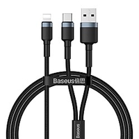 BASEUS Micro USB USB C Cable 1 to 2 2.4 A 1.2m(4Ft) Aluminum TPE For Samsung Xiaomi HuaweiPhone Accessory miniinthebox