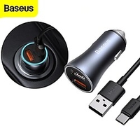 Baseus PD 20W Car Charger USBTYPE-C Fast USB Charger Set with Type-C 5A 1m Data Cable miniinthebox