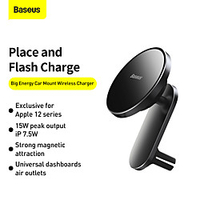 BASEUS Phone Holder Stand Mount Car Air Vent Outlet Grille Car Holder Adjustable Magnetic Phone Holder Metal Phone Accessory iPhone 12 11 Pro Xs Xs Max Xr X 8 Samsung Glaxy S21 S20 Note20 miniinthebox