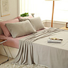 Basics Lightweight Super Soft Easy Care Microfiber 3/4 Pieces Bedding Set Sheet Set with 12 Deep Pockets(Include 1 Flat Sheet, 1 Fitted Sheet and 1or 2 Pillowcases)-Pink and Gray