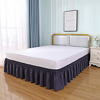 Basics Ruffled Bed Skirt Dust Ruffle Wrap Around Easy On/Off And Fit Wrinkle And FadeResistant Solid Color miniinthebox