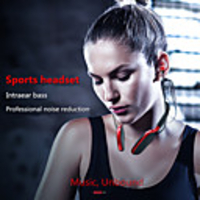 Bass Sound Bluetooth 5.0 Earphone Hook In-Ear Stable Sport Earphone Neckband With Mic Headset For All Phone
