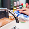Bath Caddies Hand-held Laundry Brush Double-ended Shoe Washing Brush Kitchen Countertop Bathtub Sink Cleaning Brush
