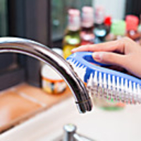 Bath Caddies Hand-held Laundry Brush Double-ended Shoe Washing Brush Kitchen Countertop Bathtub Sink Cleaning Brush