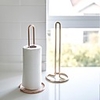 Bath Caddies,  Metal Vertical Paper Roll Holder,  Perforation-free Vertica Paper Towel Storage Rack,  Dining Table and Kitchen Vertical Paper Towel Holder Gold Rose Gold