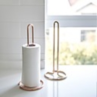 Bath Caddies,  Metal Vertical Paper Roll Holder,  Perforation-free Vertica Paper Towel Storage Rack,  Dining Table and Kitchen Vertical Paper Towel Holder Gold Rose Gold