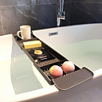 Bath Caddies Plastic Bathroom Shelf for Bathroom Storage Bathroom Bathtub Rack Multifunctional Bath Storage Rack Retractable Non-slip Plastic Rack - 1pc