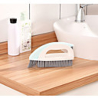Bath Caddies Powerful Decontamination Sponge Brush with Handle Bathroom Bathtub Tile Brush - 1 PC