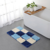 Bath Mats Geometric Abstract Flocking Floor Mat Kit Household Bathroom Absorbent Non-slip Mat U Cushion Combination Three-piece Set