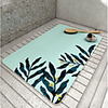 Bath Mats Light Purple Floral Print Absorbent Bathroom Rug PVC(PolyVinyl Chloride) Non Slip