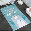 Bath Mats Warm White Floral Print Absorbent Bathroom Rug PVC(PolyVinyl Chloride) Non Slip